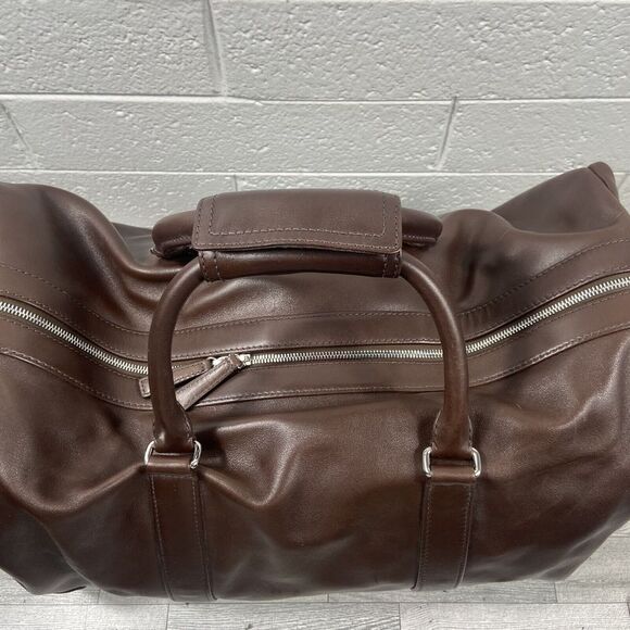 COACH Leather Cabin Weekender Duffle Bag Chocolate Brown No. L1S-5404 - Picture 16 of 16